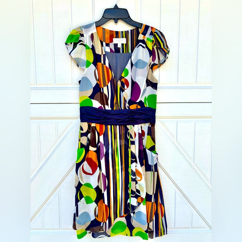 Anthropologie Moulinette Soeurs Multicolor Print Dress Size 4 Pockets NWOT